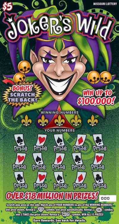 Jokers Wild scratchcard - game number #556 - front