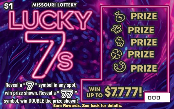 Lucky 7S scratchcard - game number #522 - front
