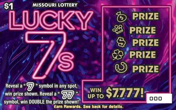 Lucky 7S scratchcard - game number #522 - front