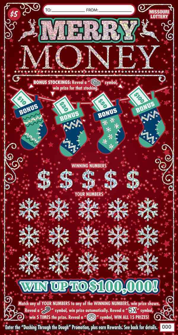 Merry Money scratchcard - game number #531 - front