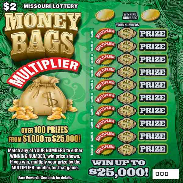 Money Bags Multiplier scratchcard - game number #558 - front