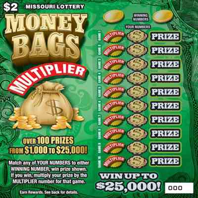 Money Bags Multiplier scratchcard - game number #558 - front