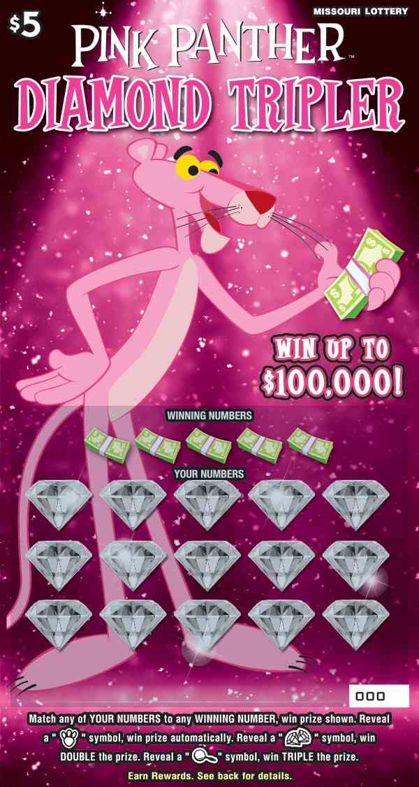 Pink Panther Diamond Tripler scratchcard - game number #475 - front
