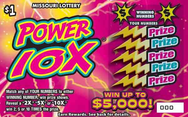 Power 10X scratchcard - game number #507 - front