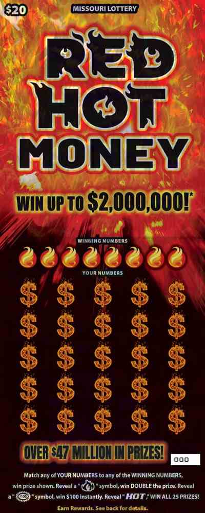 Red Hot Money scratchcard - game number #563 - front