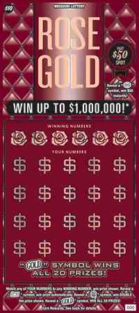 Rose Gold scratchcard - game number #343 - front