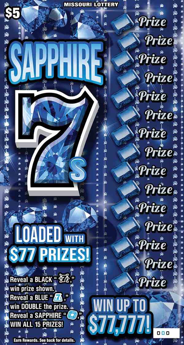 Sapphire 7S scratchcard - game number #546 - front