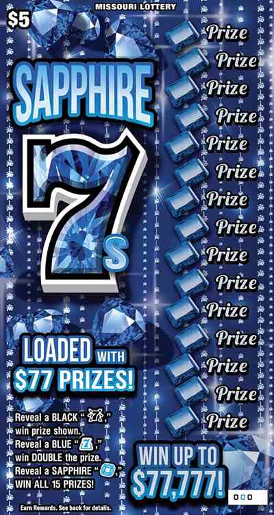 Sapphire 7S scratchcard - game number #546 - front