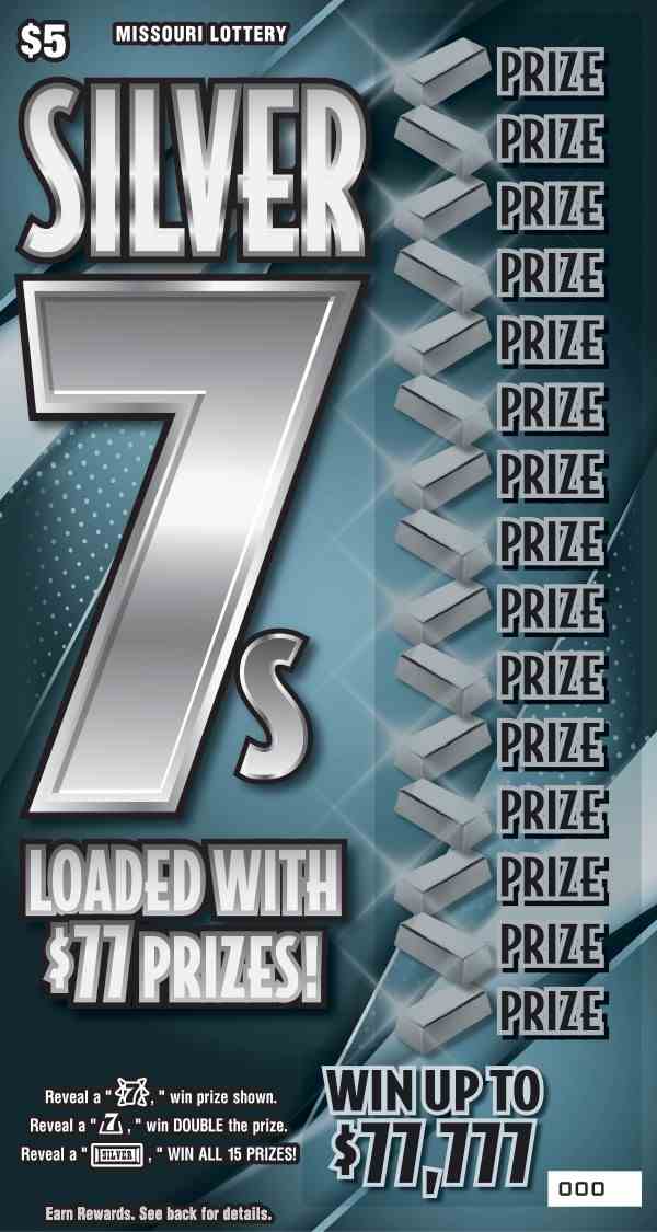 Silver 7S scratchcard - game number #459 - front