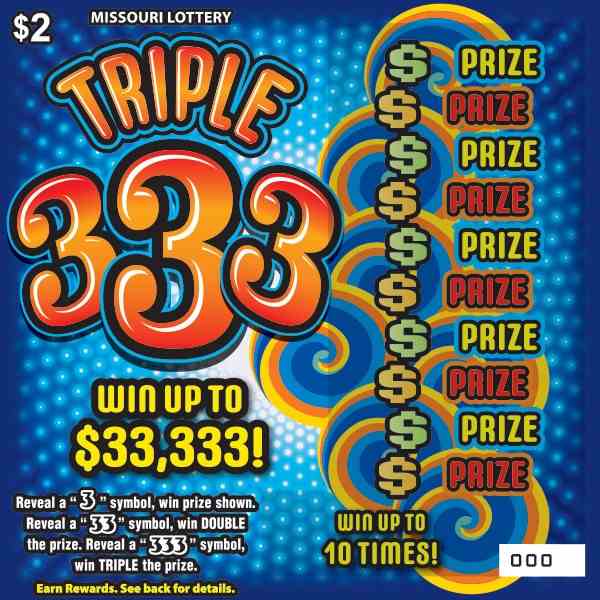 Triple 333 scratchcard - game number #515 - front