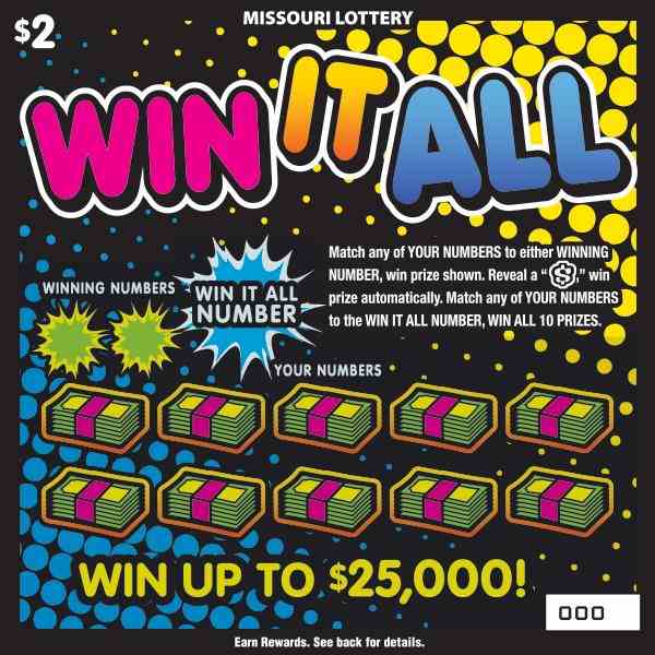 Win It All scratchcard - game number #564 - front