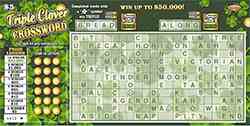 Triple Clover Crossword scratchcard - game number #1317 - front