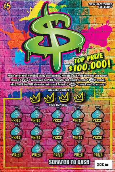 $ (Money) scratchcard - game number #1671 - front