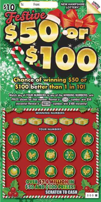 $50 Or $100 Series Vii scratchcard - game number #1713 - front