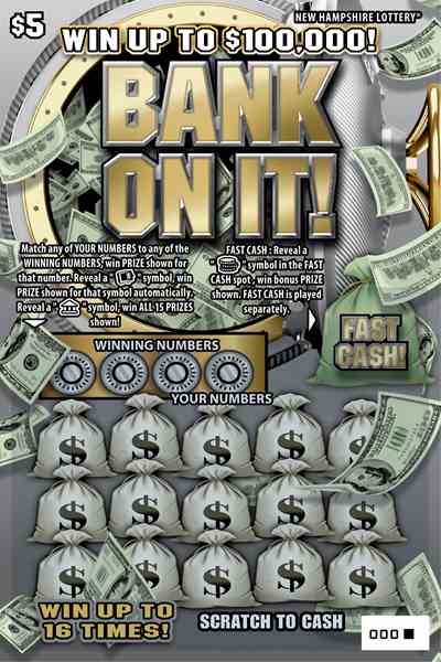 Bank On It! scratchcard - game number #1645 - front