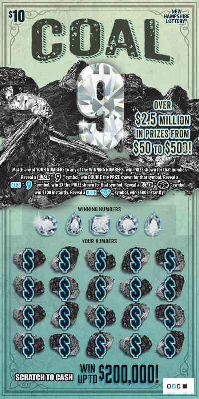Coal 9 scratchcard - game number #1693 - front