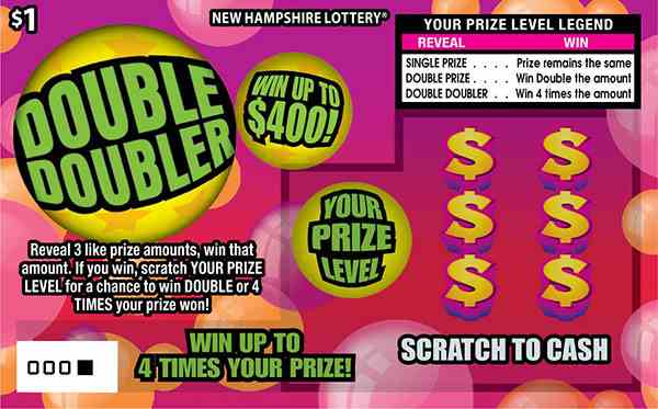 Double Doubler scratchcard - game number #1565 - front