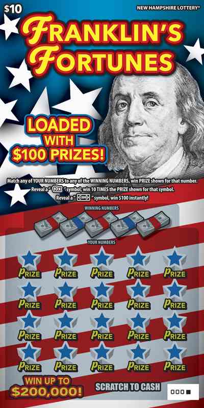 Franklin's Fortunes scratchcard - game number #1699 - front