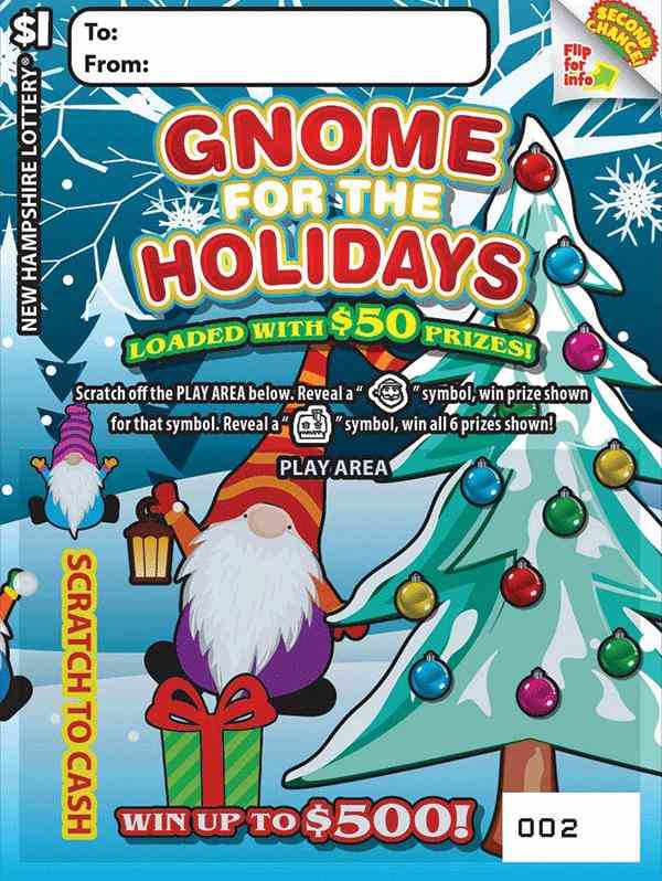 Gnome For The Holidays scratchcard - game number #1613 - front