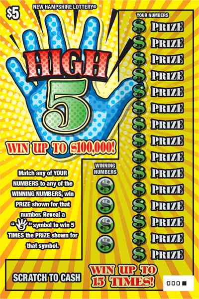 High 5 scratchcard - game number #1595 - front