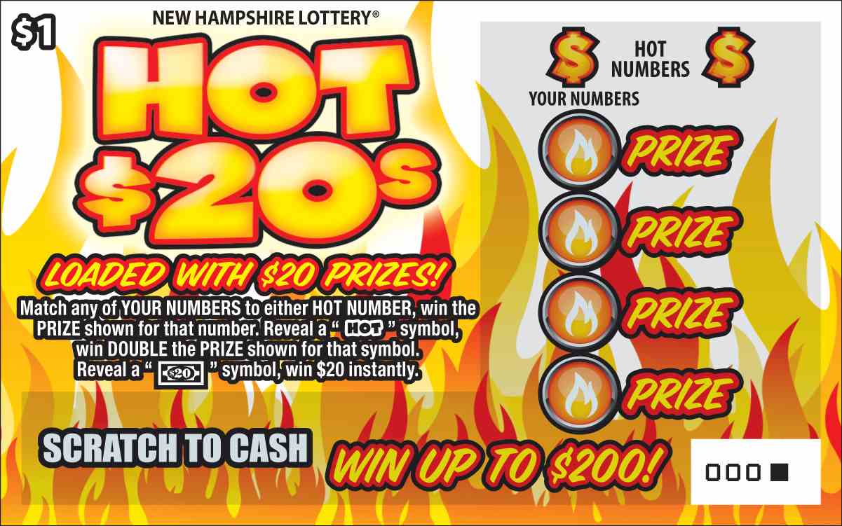 Hot $20s scratchcard - game number #1605 - front