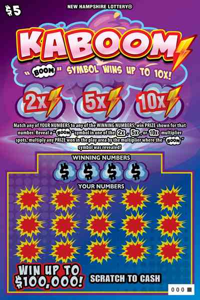 Kaboom scratchcard - game number #1709 - front