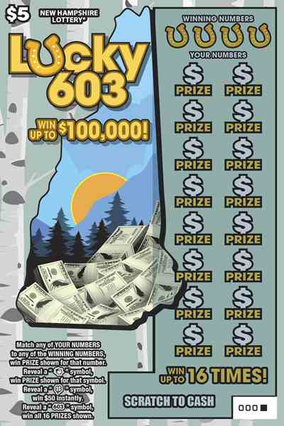 Lucky 603 scratchcard - game number #1690 - front