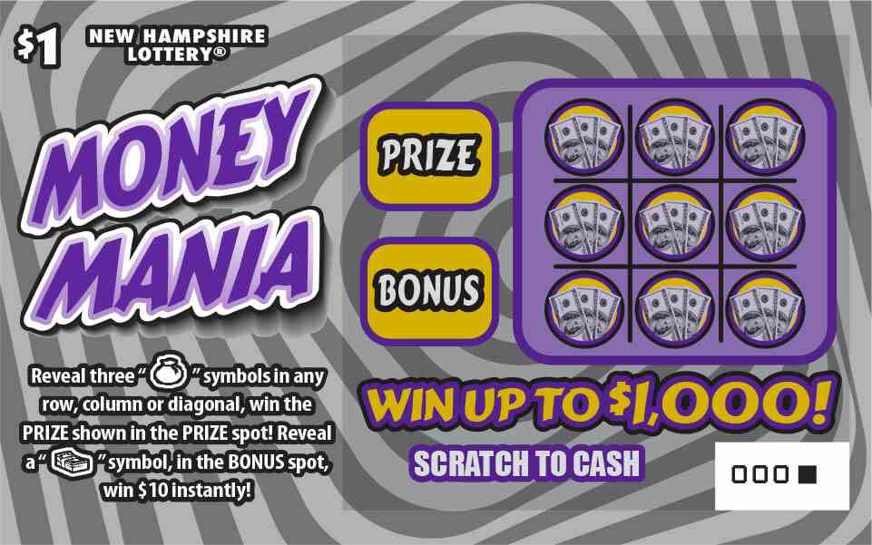 Money Mania scratchcard - game number #1495 - front