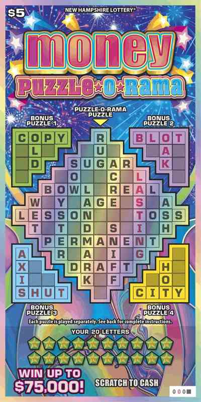 Money Puzzleorama scratchcard - game number #1717 - front