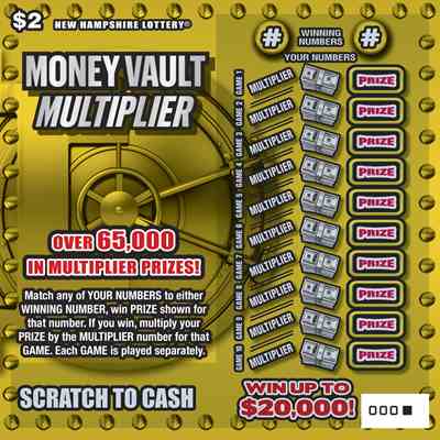 Money Vault Multiplier scratchcard - game number #1644 - front