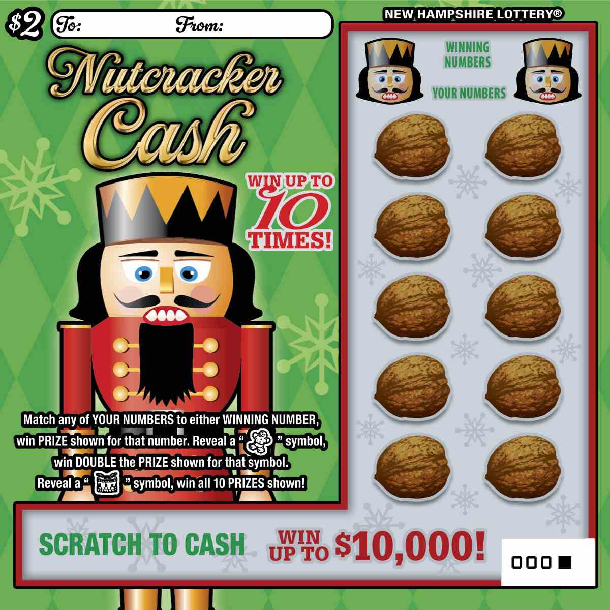 Nutcracker Cash scratchcard - game number #1678 - front