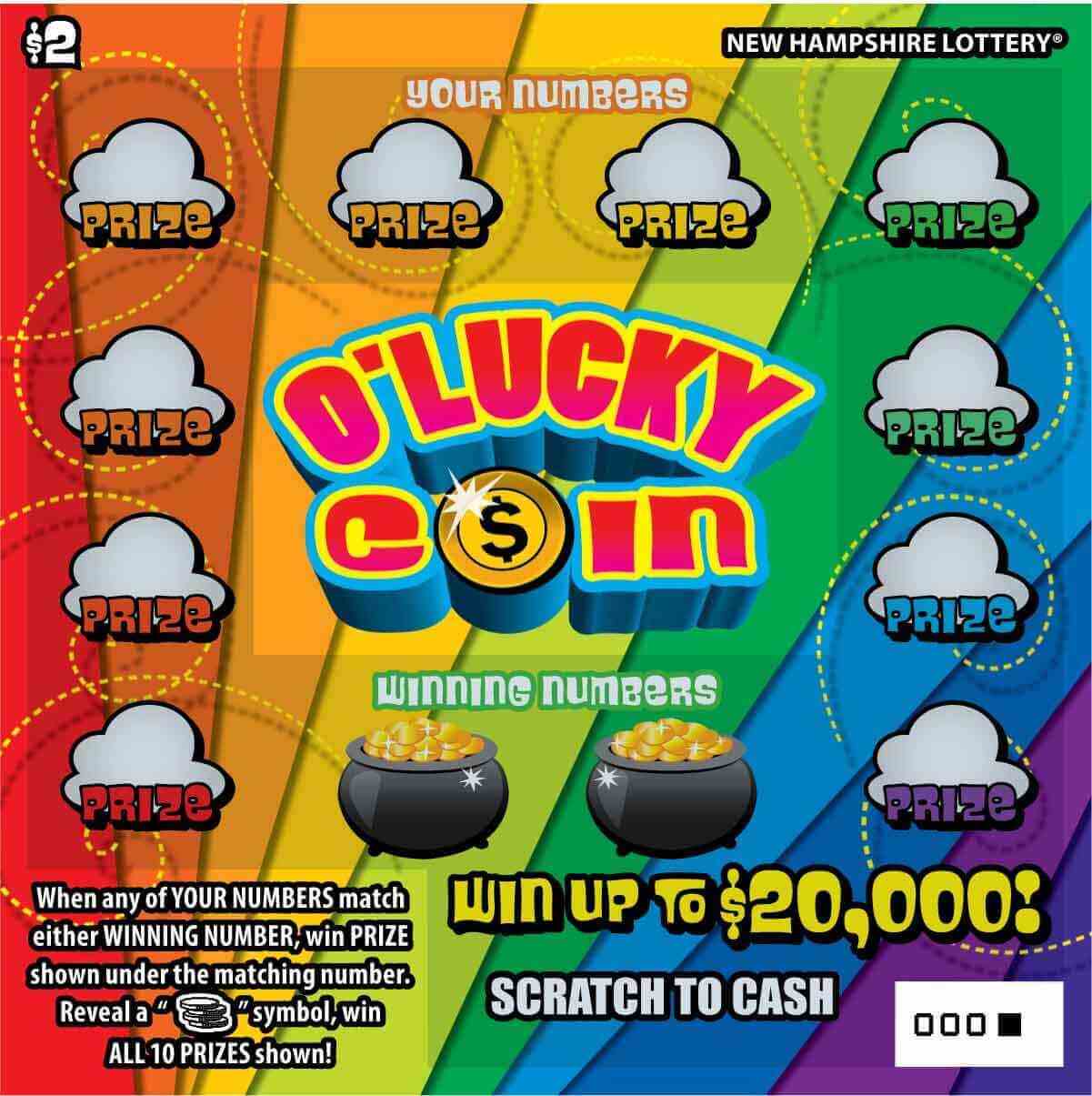 O’Lucky Coin scratchcard - game number #1526 - front