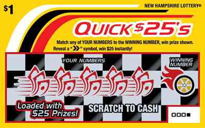 Quick $25'S scratchcard - game number #1691 - front