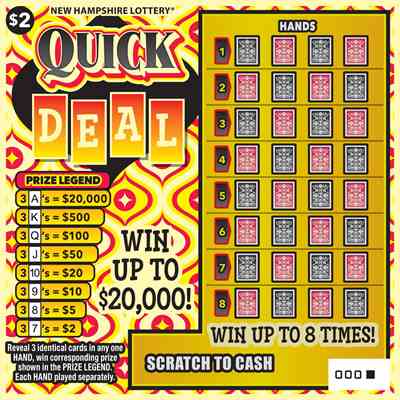 Quick Deal scratchcard - game number #1667 - front