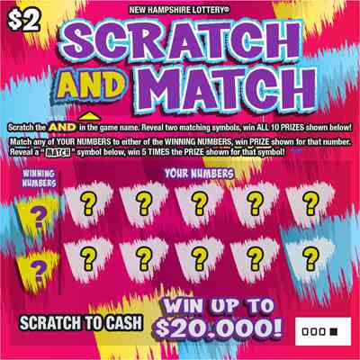 Scratch and Match scratchcard - game number #1597 - front