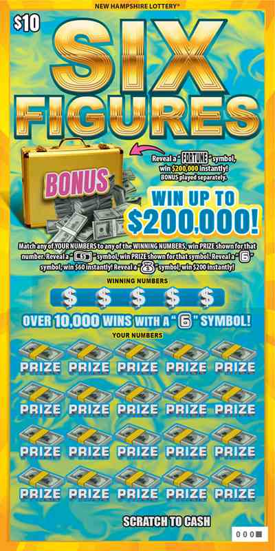 Six Figures scratchcard - game number #1706 - front