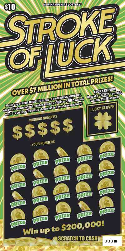 Stroke Of Luck scratchcard - game number #1696 - front