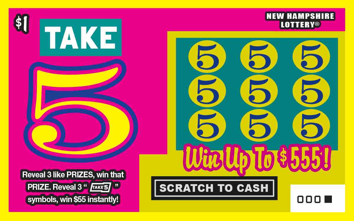 Take 5 scratchcard - game number #1622 - front