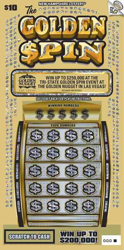 The Golden Spin scratchcard - game number #1635 - front