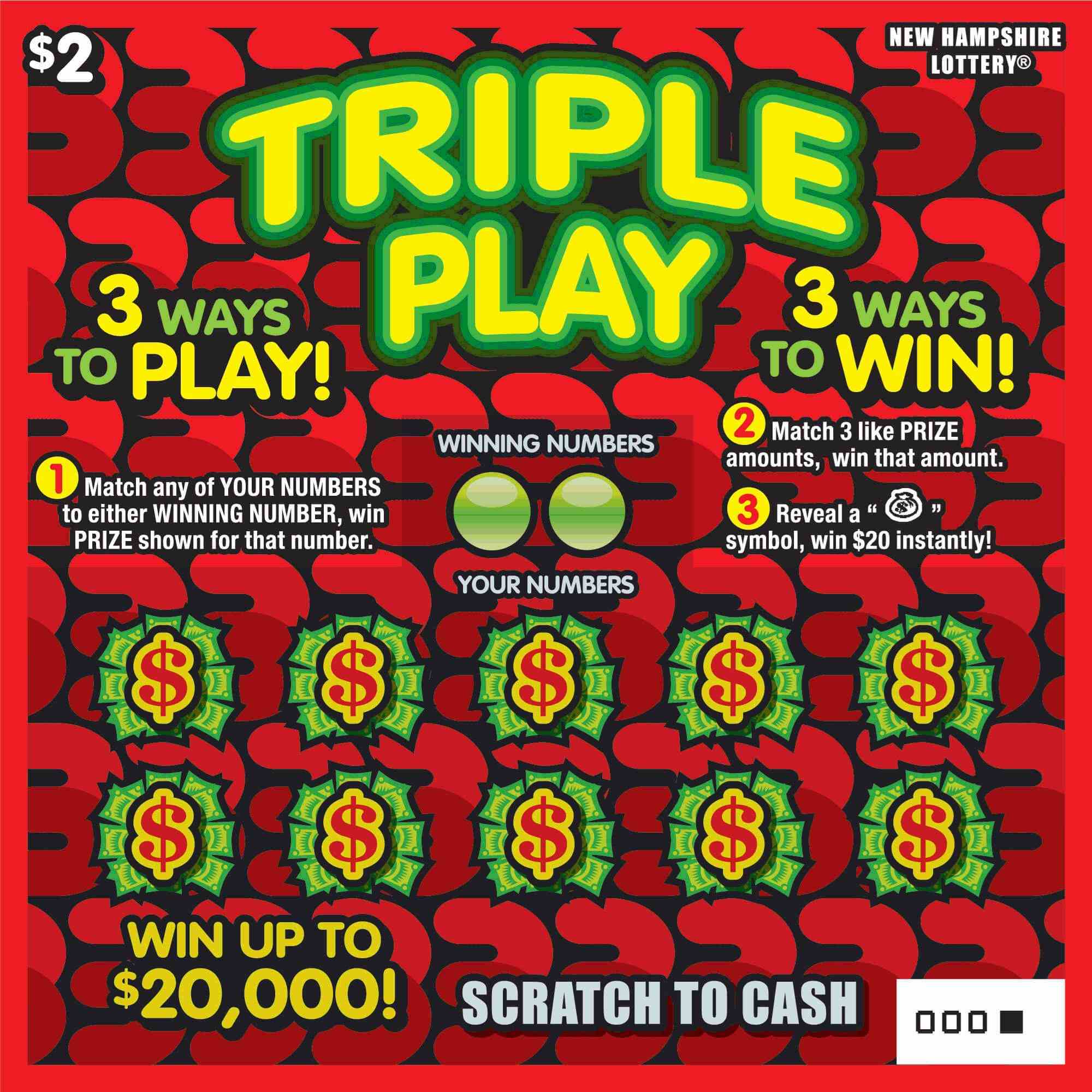 Triple Play scratchcard - game number #1519 - front