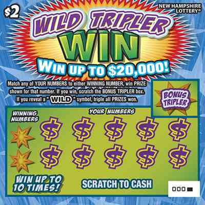 Wild Tripler Win scratchcard - game number #1653 - front