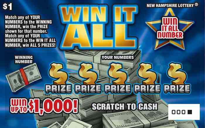 Win It All scratchcard - game number #1499 - front