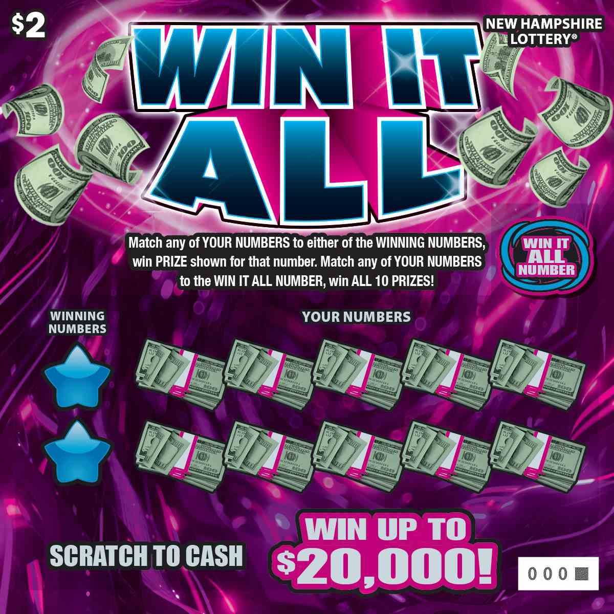 Win It All scratchcard - game number #1718 - front