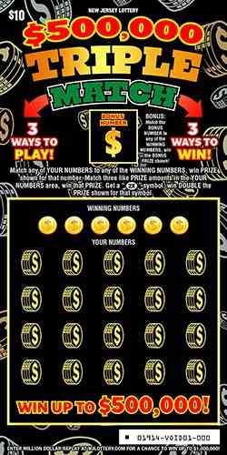 $500,000 Triple Match scratchcard - game number #1914 - front