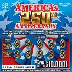 America's 250Th Anniversary scratchcard - game number #1966 - front