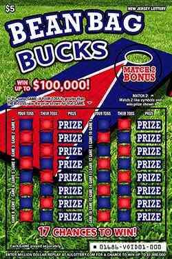 Bean Bag Bucks scratchcard - game number #1686 - front