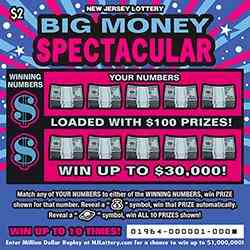 Big Money Spectacular scratchcard - game number #1964 - front