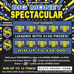 Big Money Spectacular scratchcard - game number #1979 - front