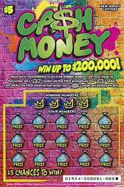 Ca$H Money scratchcard - game number #1984 - front
