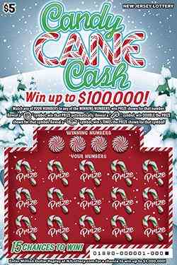 Candy Cane Cash scratchcard - game number #1880 - front